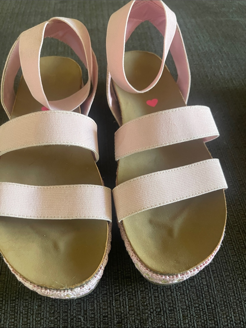 Steve Madden Pink Elastic Strap Platform Sandals